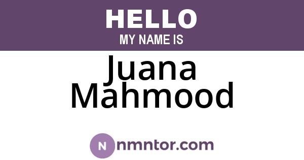 Juana Mahmood