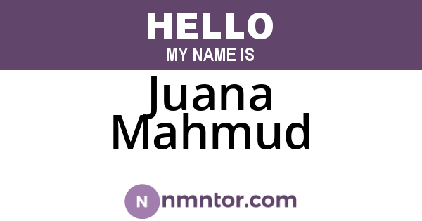 Juana Mahmud