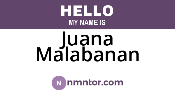 Juana Malabanan