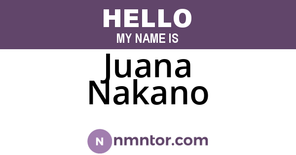Juana Nakano