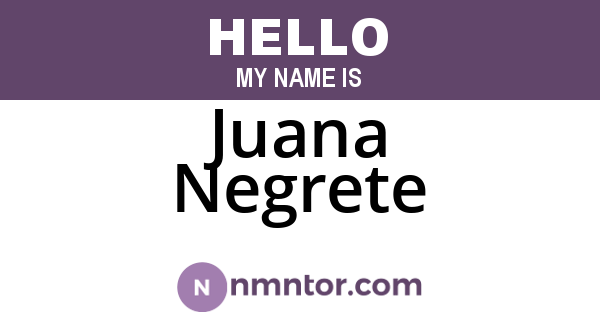 Juana Negrete