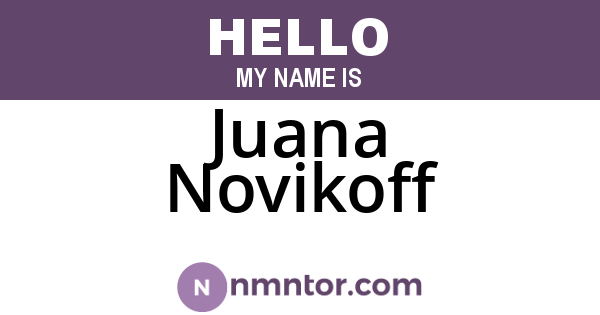 Juana Novikoff
