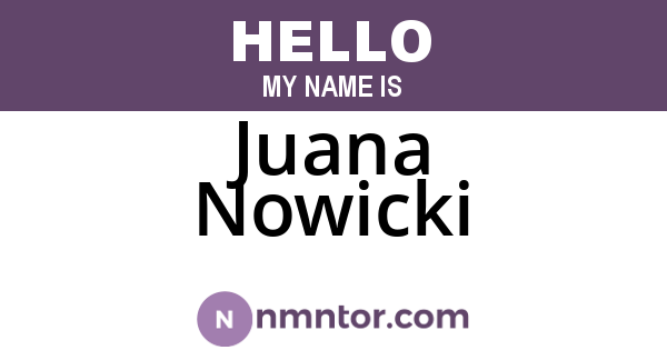 Juana Nowicki