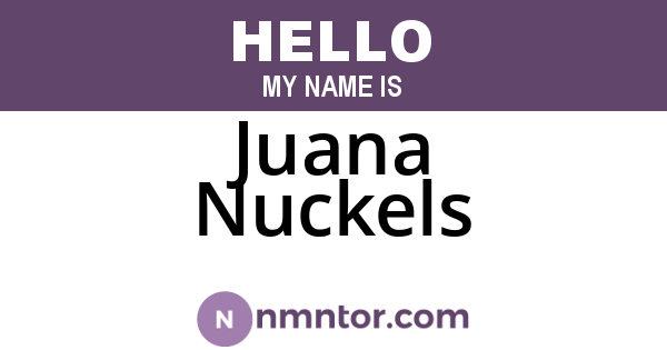 Juana Nuckels