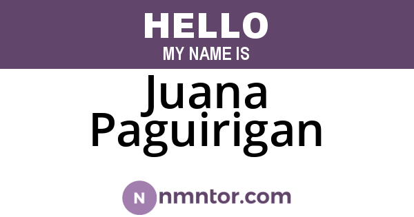 Juana Paguirigan