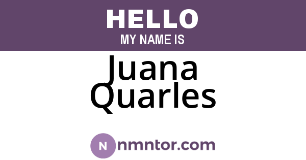Juana Quarles