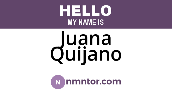 Juana Quijano