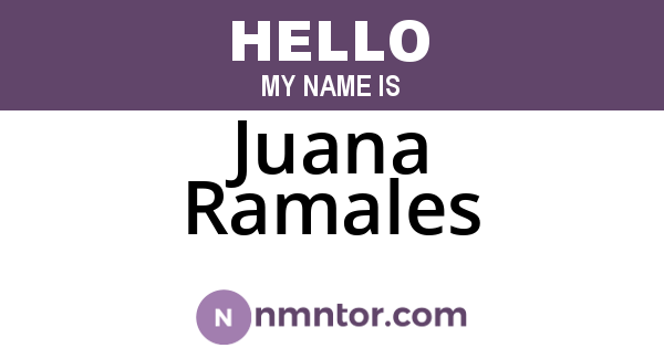 Juana Ramales