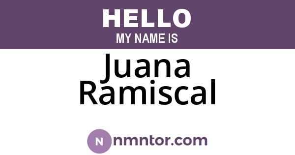 Juana Ramiscal