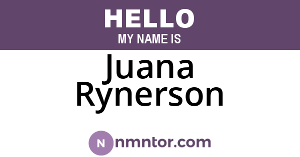 Juana Rynerson