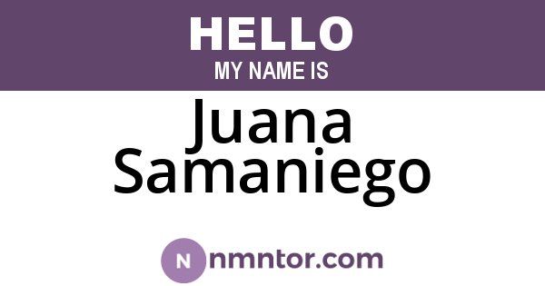 Juana Samaniego