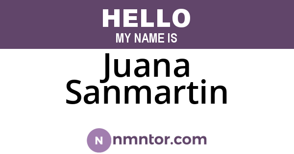 Juana Sanmartin
