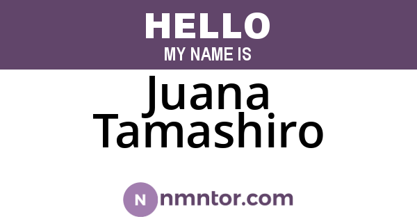 Juana Tamashiro