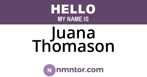 Juana Thomason