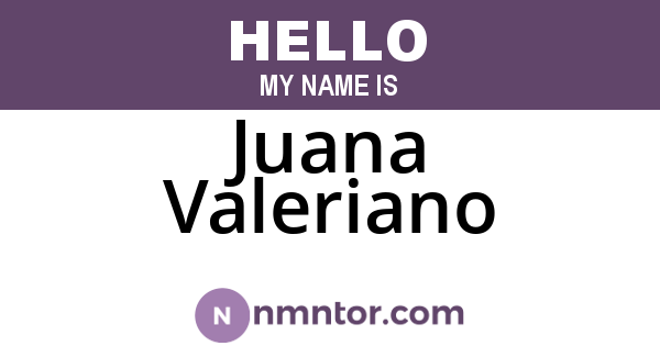 Juana Valeriano