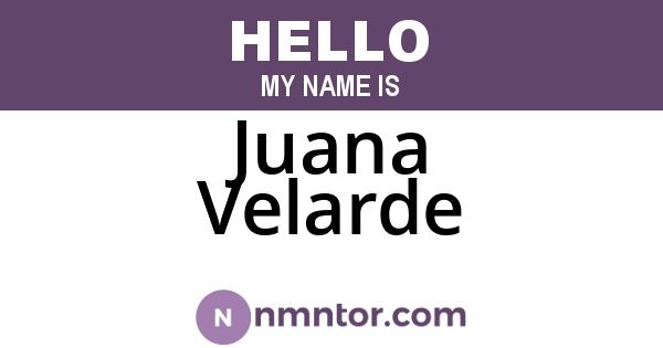 Juana Velarde