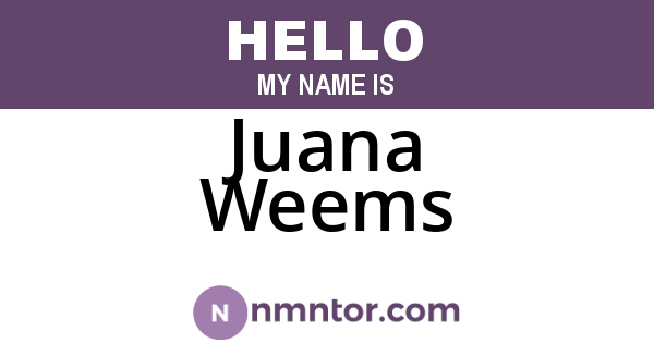 Juana Weems