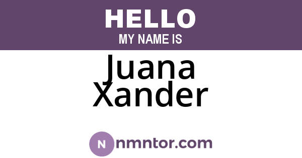 Juana Xander