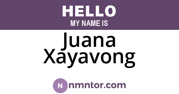 Juana Xayavong