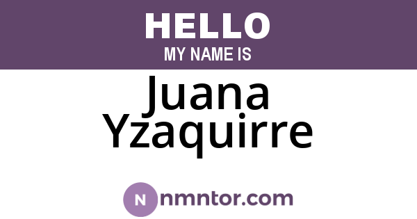 Juana Yzaquirre