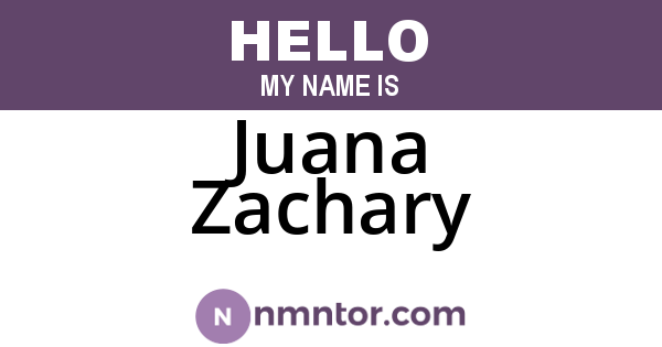 Juana Zachary