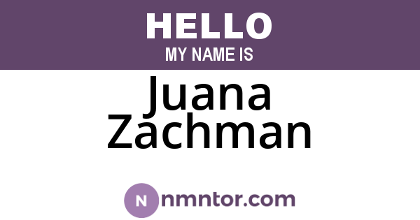 Juana Zachman