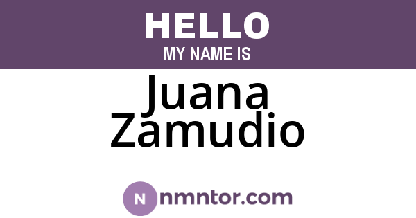 Juana Zamudio