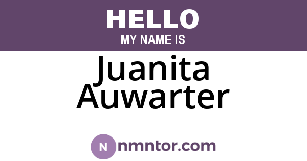Juanita Auwarter