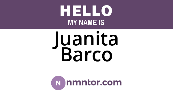Juanita Barco