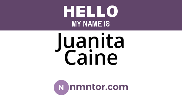 Juanita Caine