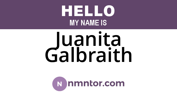 Juanita Galbraith