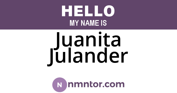 Juanita Julander