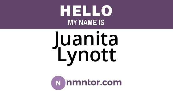 Juanita Lynott