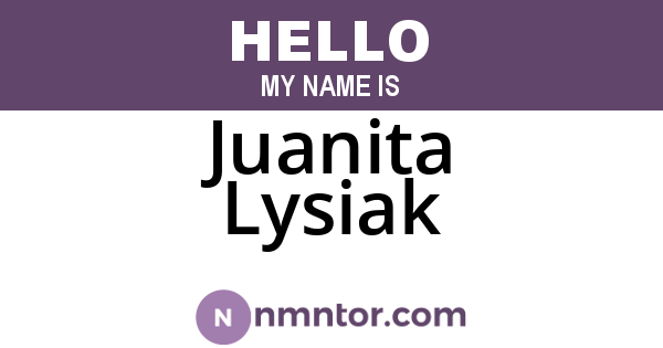 Juanita Lysiak