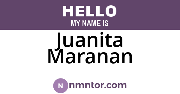 Juanita Maranan