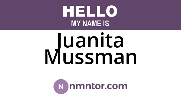 Juanita Mussman