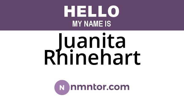Juanita Rhinehart