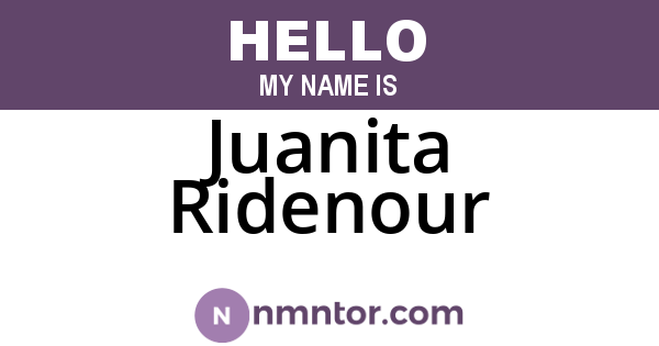 Juanita Ridenour