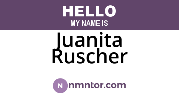 Juanita Ruscher