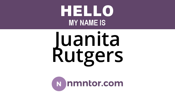Juanita Rutgers