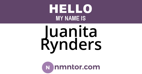 Juanita Rynders