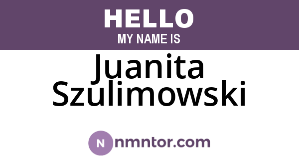 Juanita Szulimowski