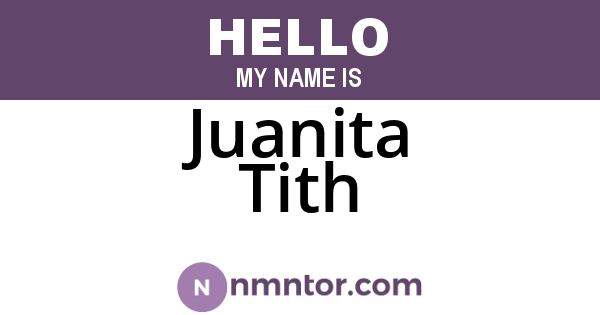 Juanita Tith