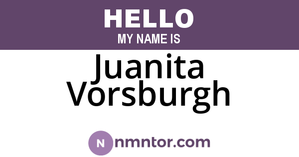 Juanita Vorsburgh
