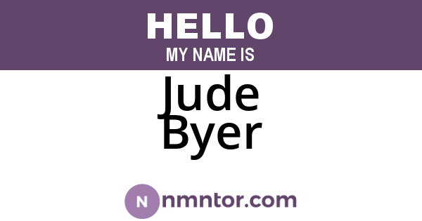 Jude Byer