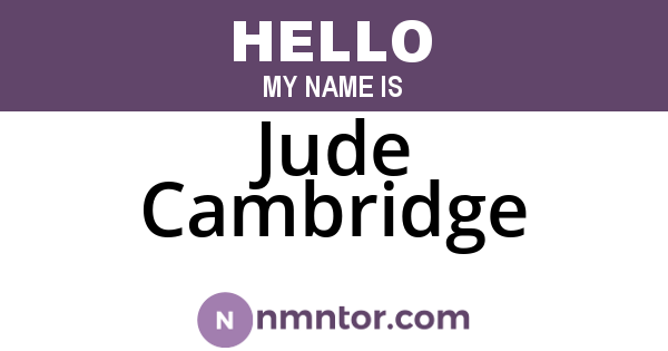 Jude Cambridge