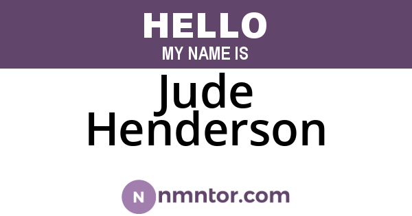 Jude Henderson