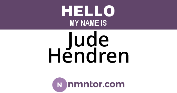 Jude Hendren