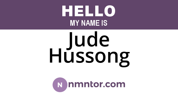 Jude Hussong