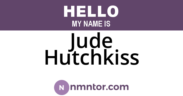 Jude Hutchkiss
